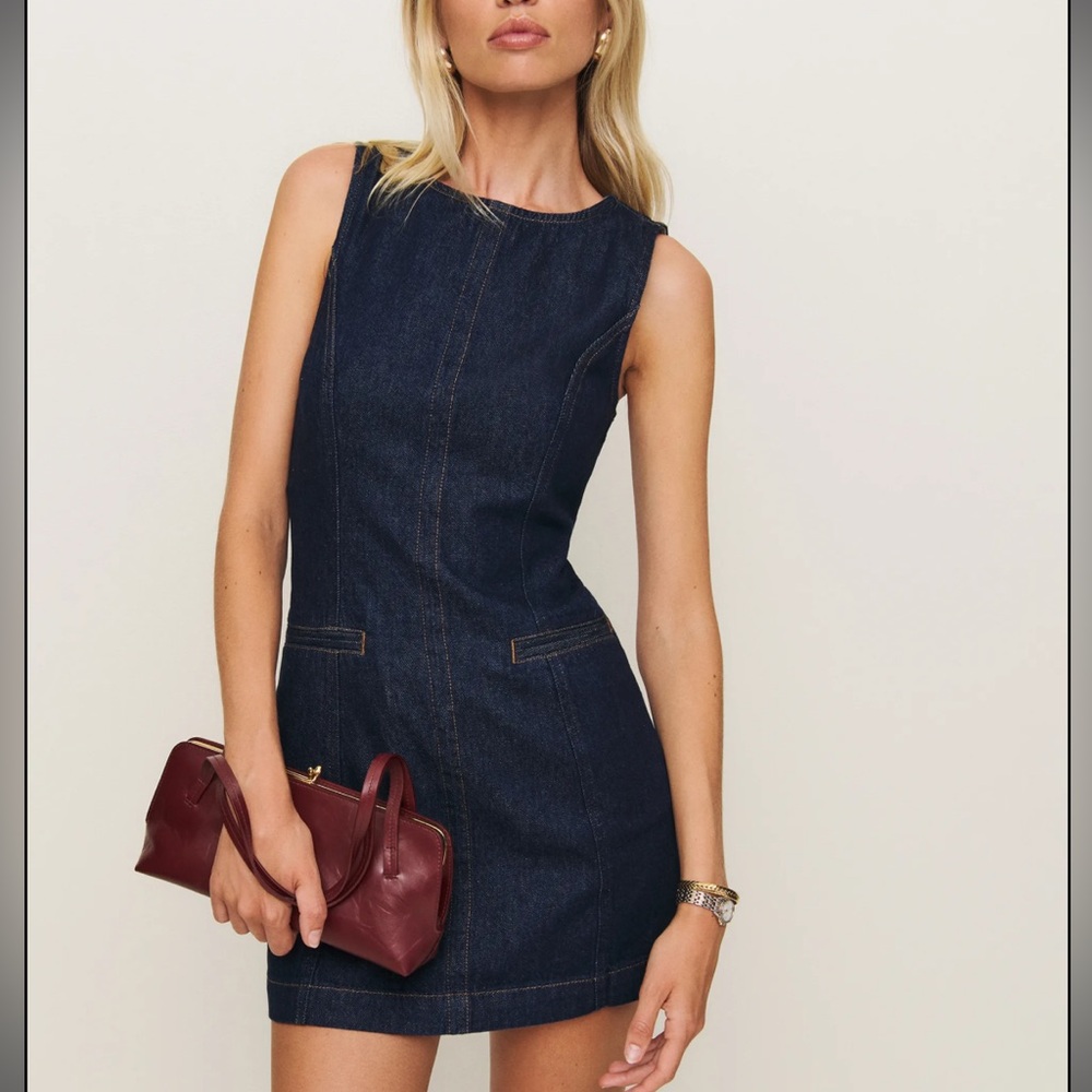 Reformation citron denim dress